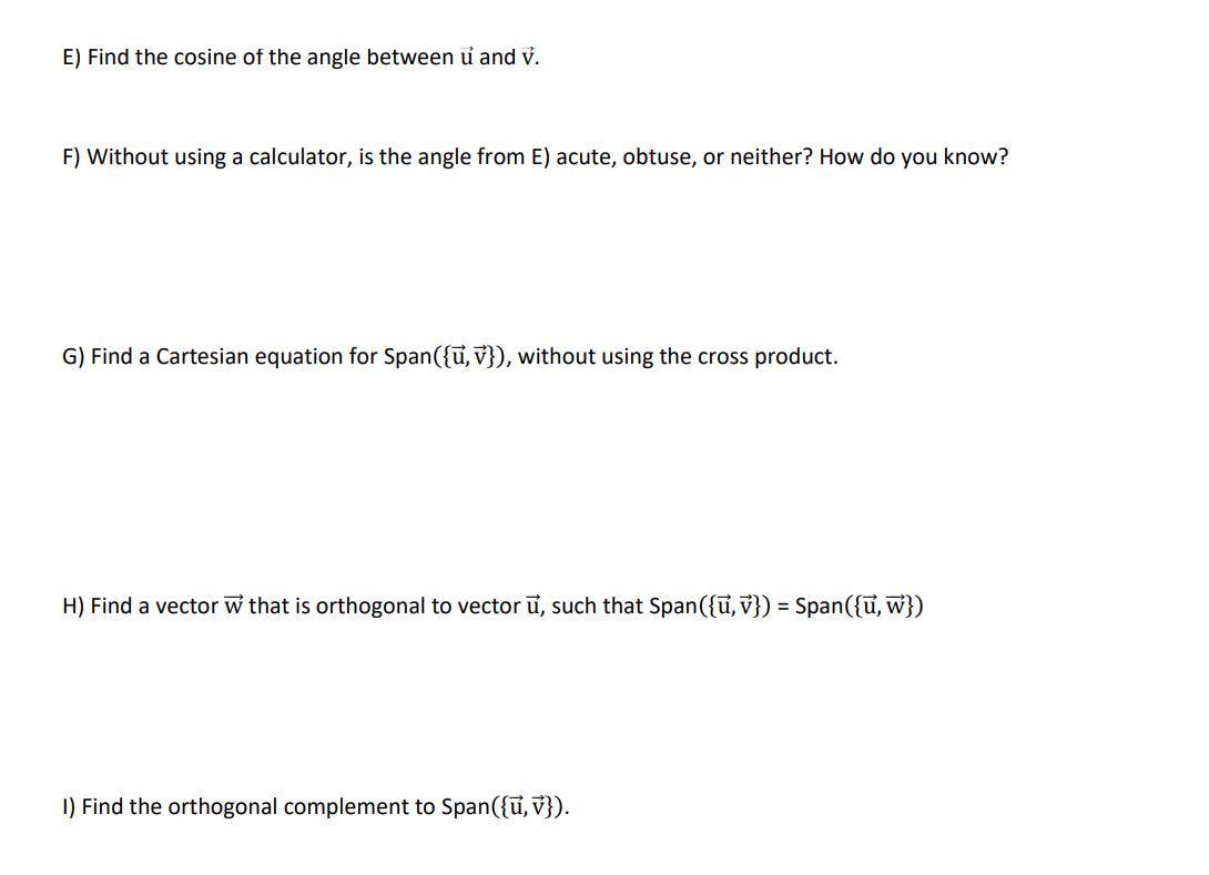 Solved 2 30 Pts Let U 3 1 2 And 2 1 1 Chegg Com