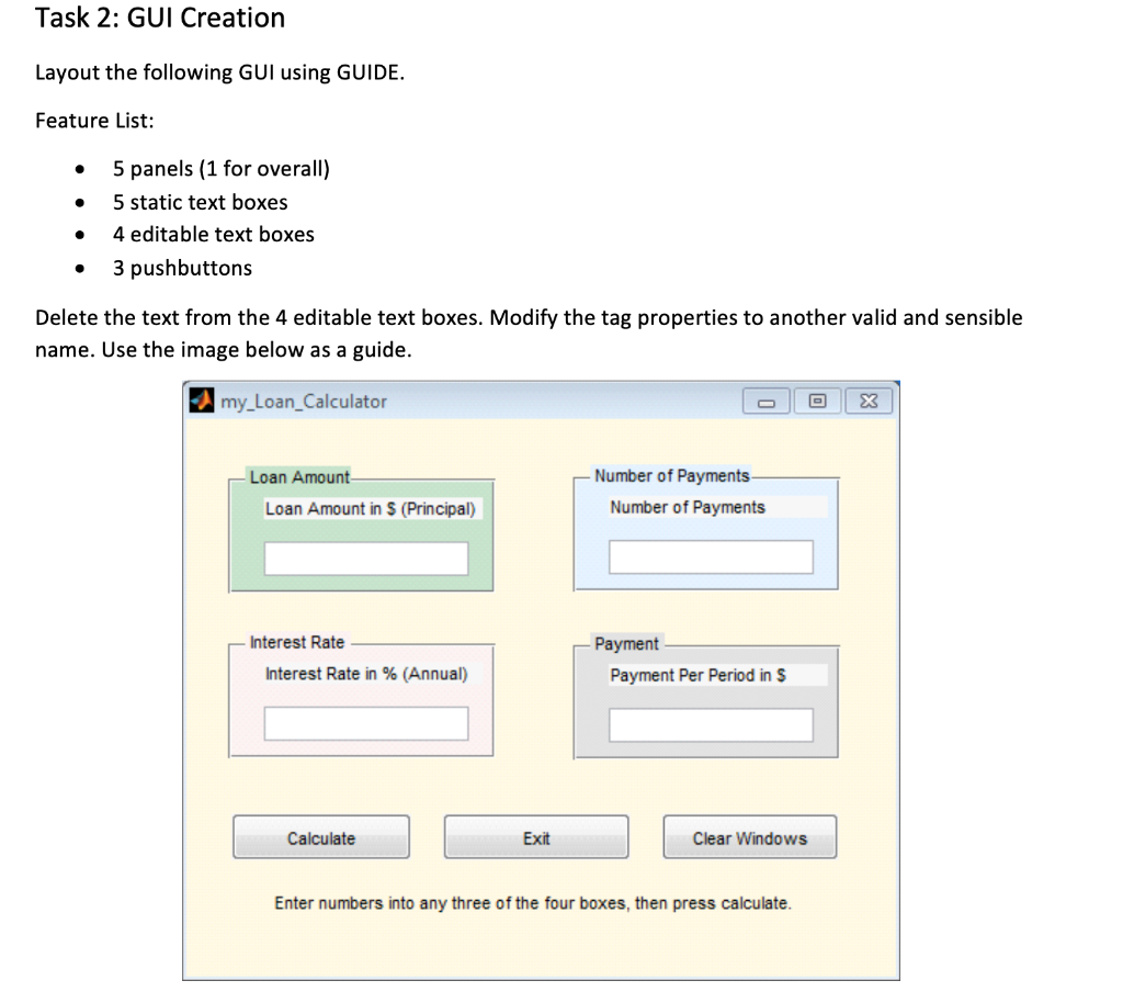 Solved MATLABIn This Exercise You Will Create A GUI That
