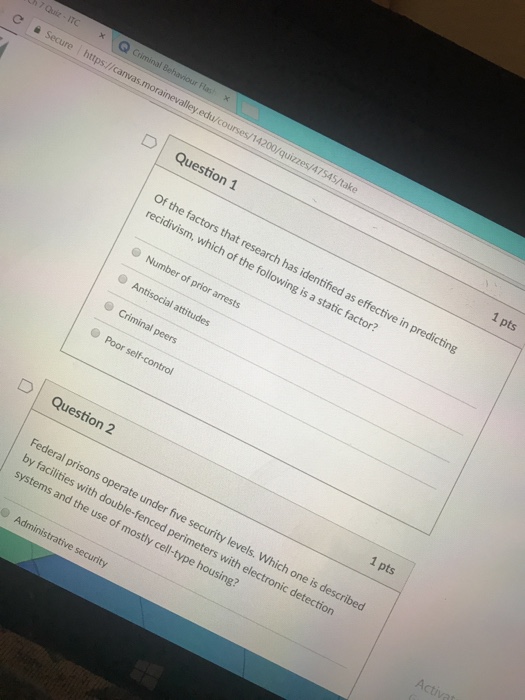 D Question 1 1 pts Of the factors that research has | Chegg.com