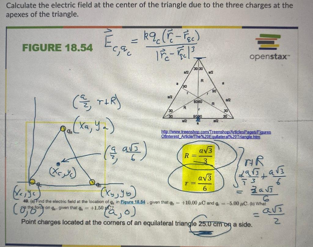 Solved Calculate the electric field at the center of the | Chegg.com