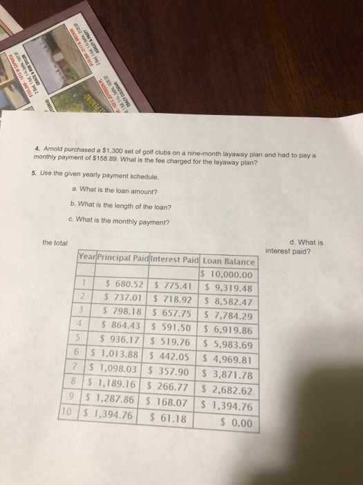Solved a 1,300 set of golf clubs on a ninemonth layaway