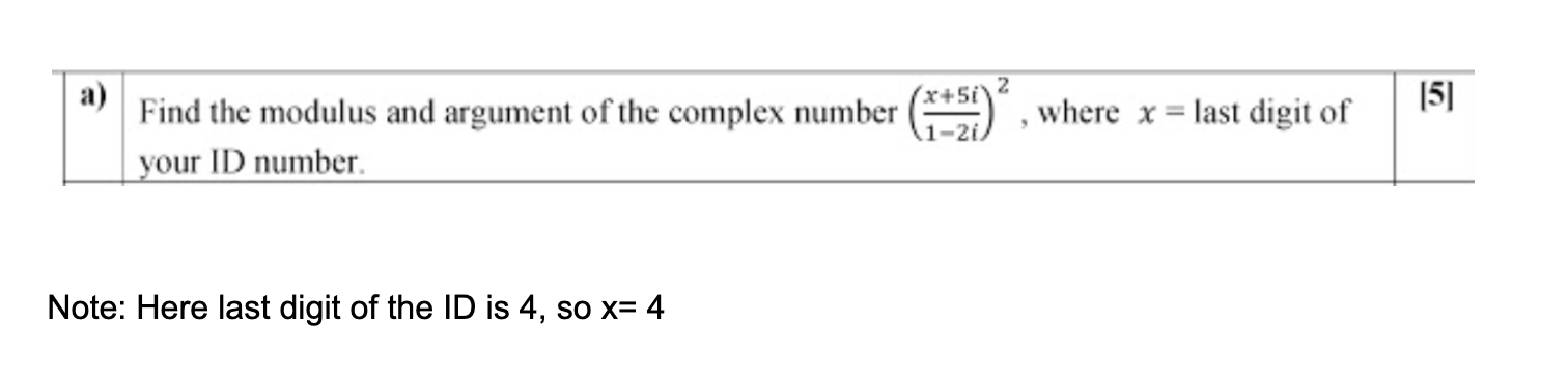 Solved Find the modulus and argument of the complex number | Chegg.com
