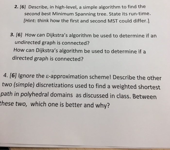 (Solved) : 2 6 Describe High Level Simple Algorithm Find Second Best