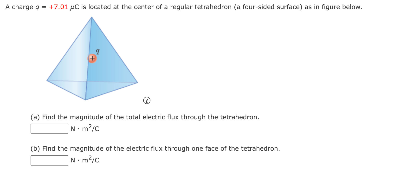 Solved charge q=+7.01μC is located at the center of a | Chegg.com