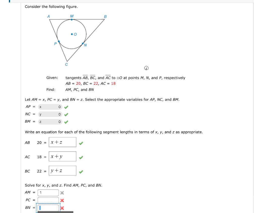 Solved Consider The Following Figure. (i) Given: Tangents | Chegg.com