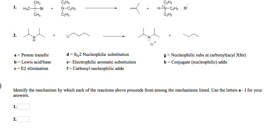 Solved C2H5 CH3 C2Hs 1. H3C C2H5 CH3 C2H5 Li a Proton Chegg