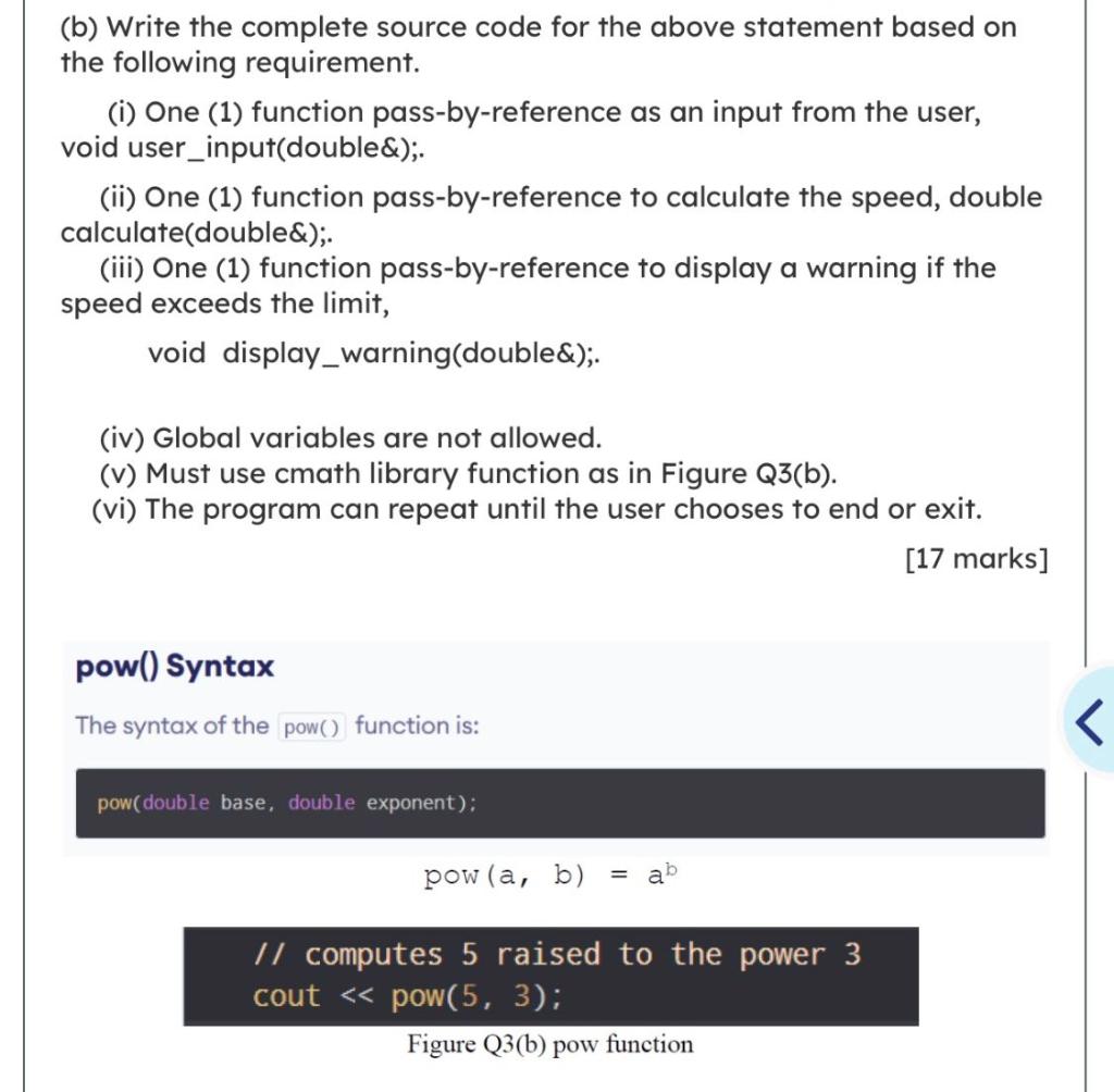 Solved (b) Write The Complete Source Code For The Above | Chegg.com