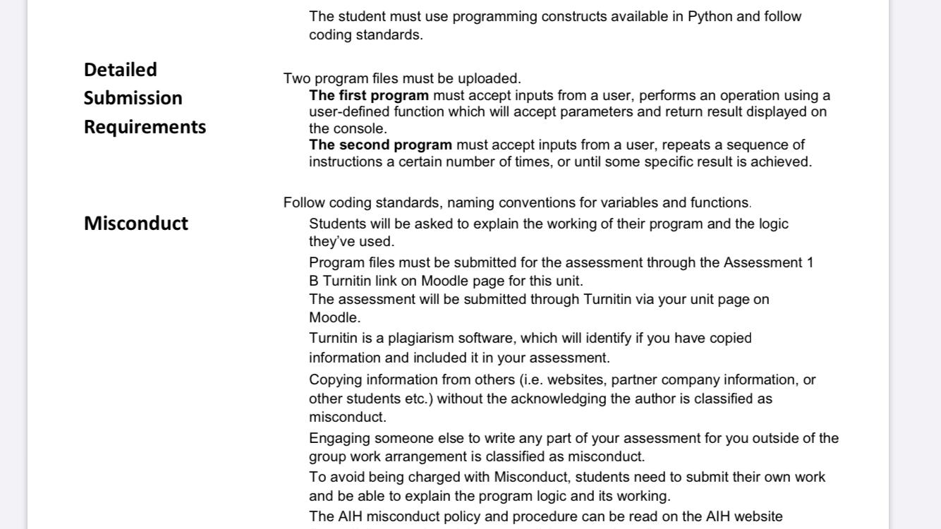 Solved The student must use programming constructs available | Chegg.com