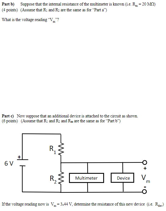 Solved Consider the following voltage divider circuit: 20 R | Chegg.com