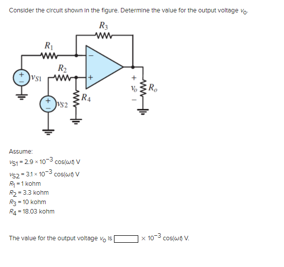 Solved Consider the circult shown in the figure. Determine | Chegg.com