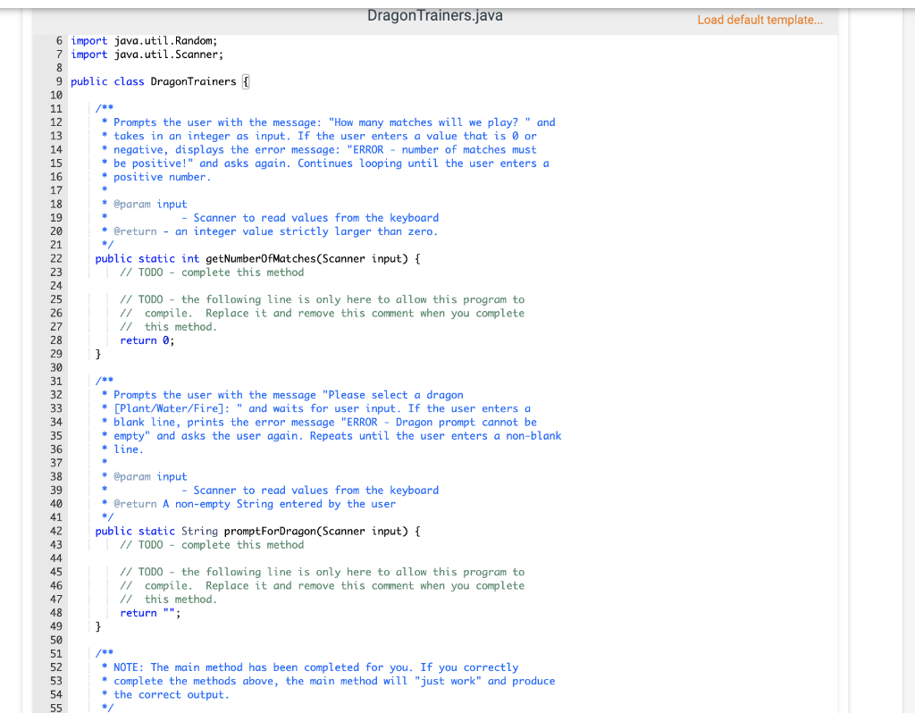 Solved 11.15 Dragon Trainers With Methods Intro - Lab For | Chegg.com