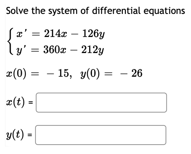 Solved Solve the system of differential equations S x X' = | Chegg.com