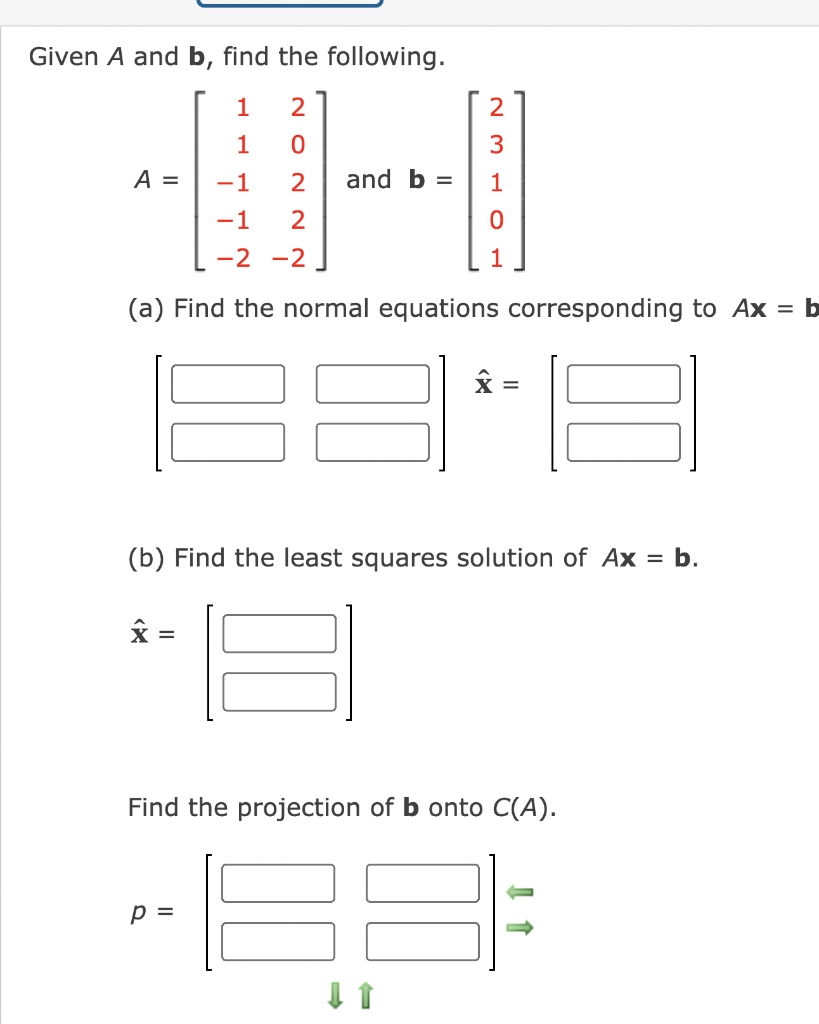 Solved Given A And B, Find The Following. | Chegg.com