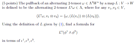 Solved 7. (10 points) Let (e1,e2,e3) be a basis of V and | Chegg.com