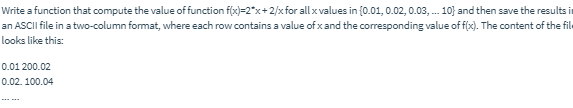 Solved Write a function that compute the value of function | Chegg.com