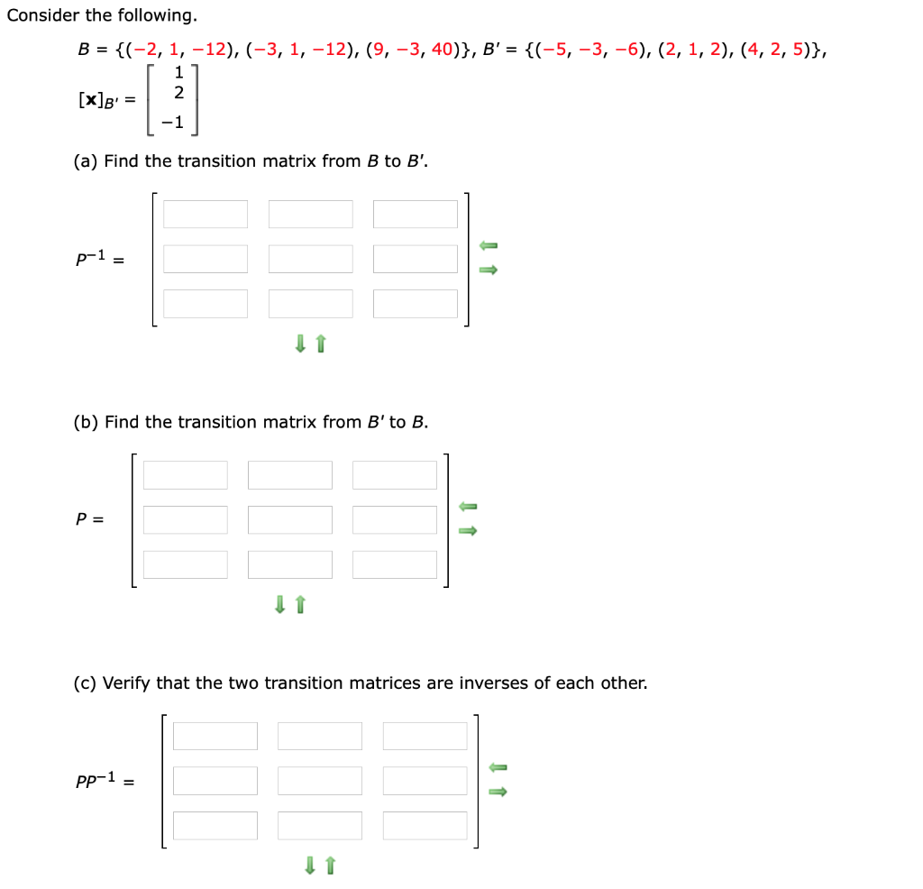 Solved Consider the following. 1 В' (a) Find the transition | Chegg.com