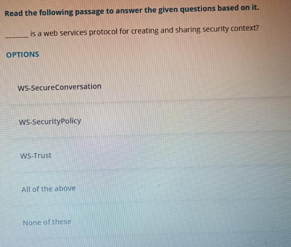 Solved Read the following passage to answer the | Chegg.com