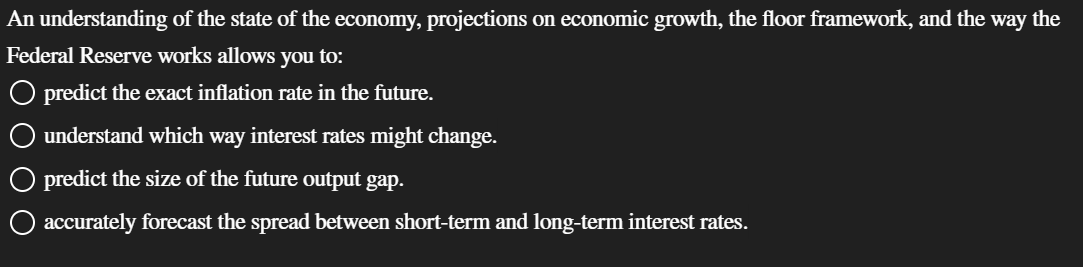 Solved An understanding of the state of the economy, | Chegg.com