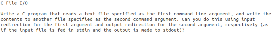 Solved C File I/O Write a C program that reads a text file | Chegg.com