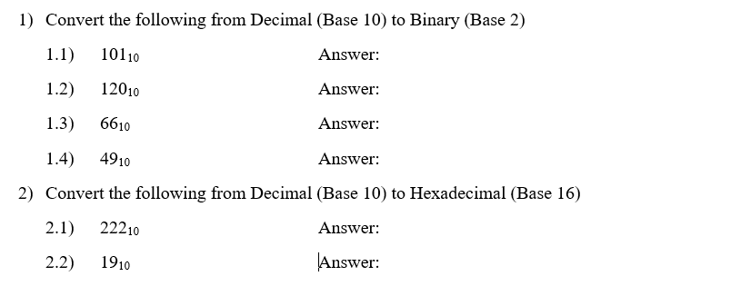 10110 base 2 to decimal