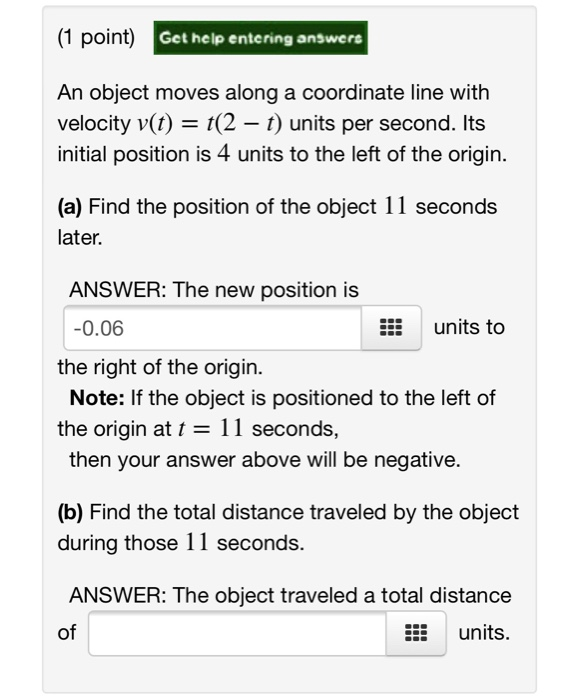 Solved (1 Point) Get Help Entering Answers See A Similar | Cheggcom