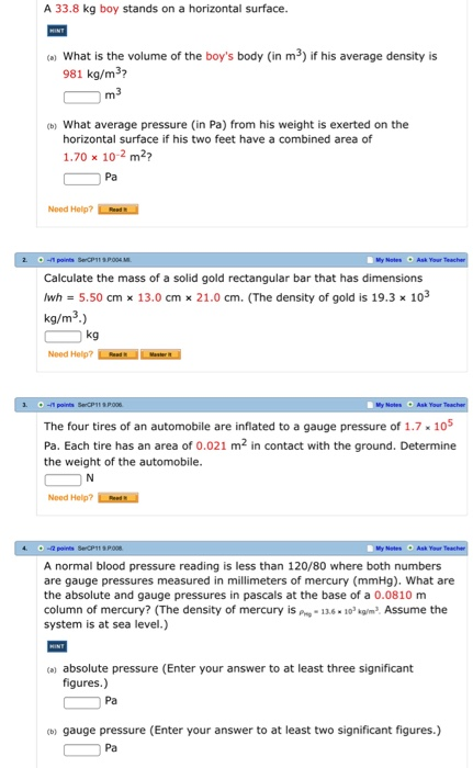 Solved A 33.8 kg boy stands on a horizontal surface. a) What | Chegg.com