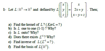 Solved R 1 Let L Rr And Defined By O 2x Y Then X Y Chegg Com