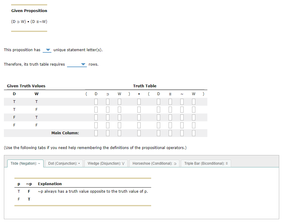 Solved Given Proposition ( DW) (DEW) This Proposition Has | Chegg.com