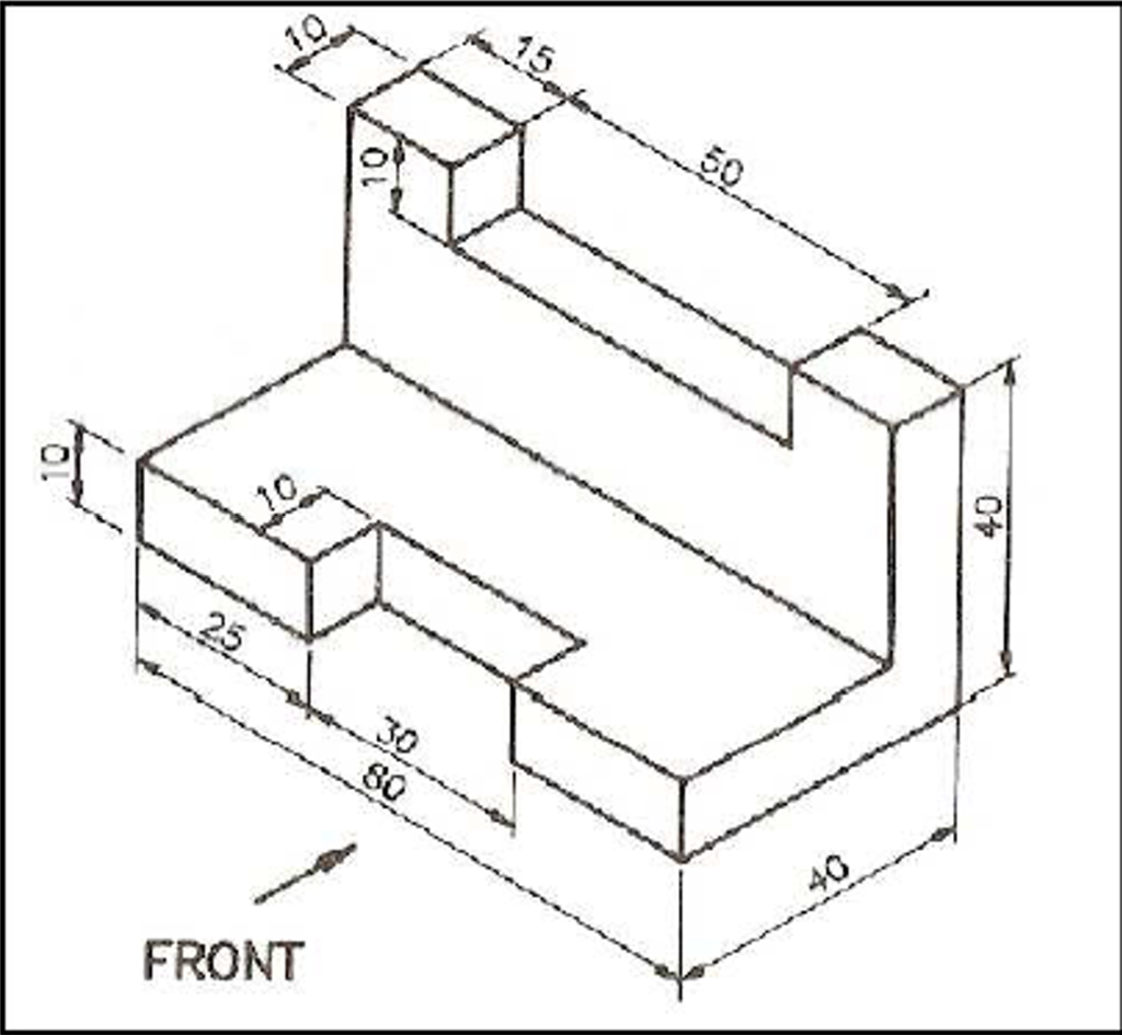 Solved Draw 3 views for the shapes ( top view , side , | Chegg.com