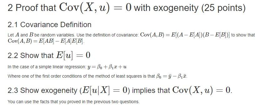 solved-2-proof-that-cov-x-u-0-with-exogeneity-25-chegg