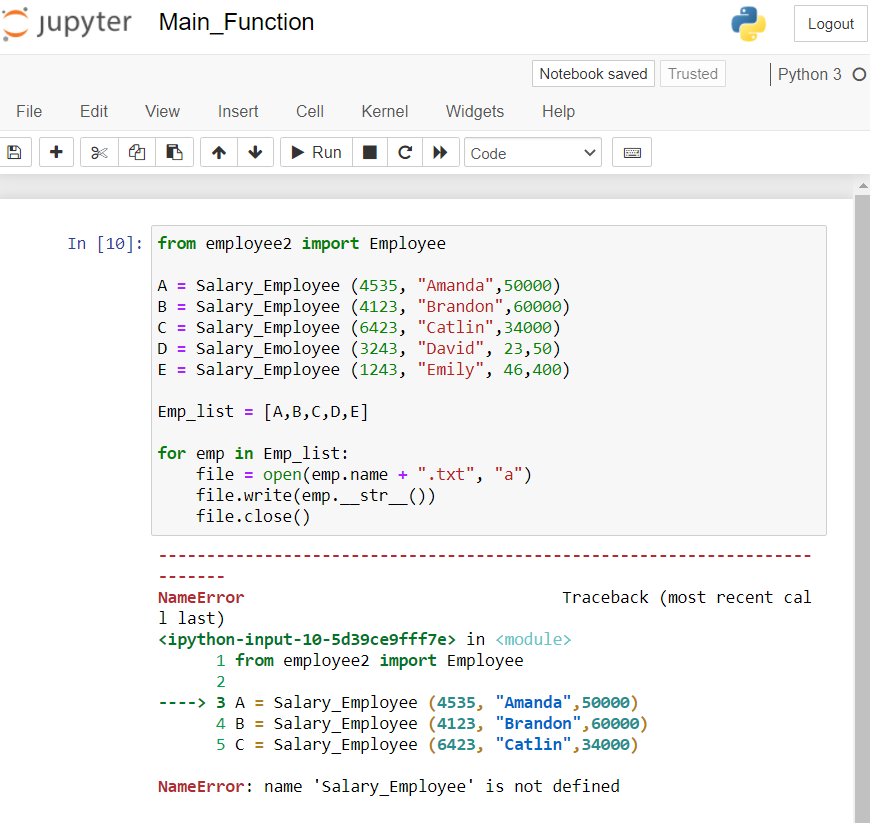 Solved jupyter Main_Function Logout Notebook saved Trusted | Chegg.com