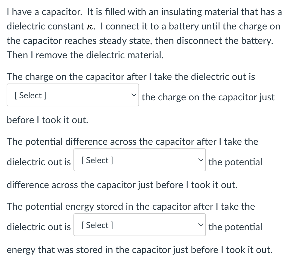 Solved possible options are the same as, equal to, greater | Chegg.com