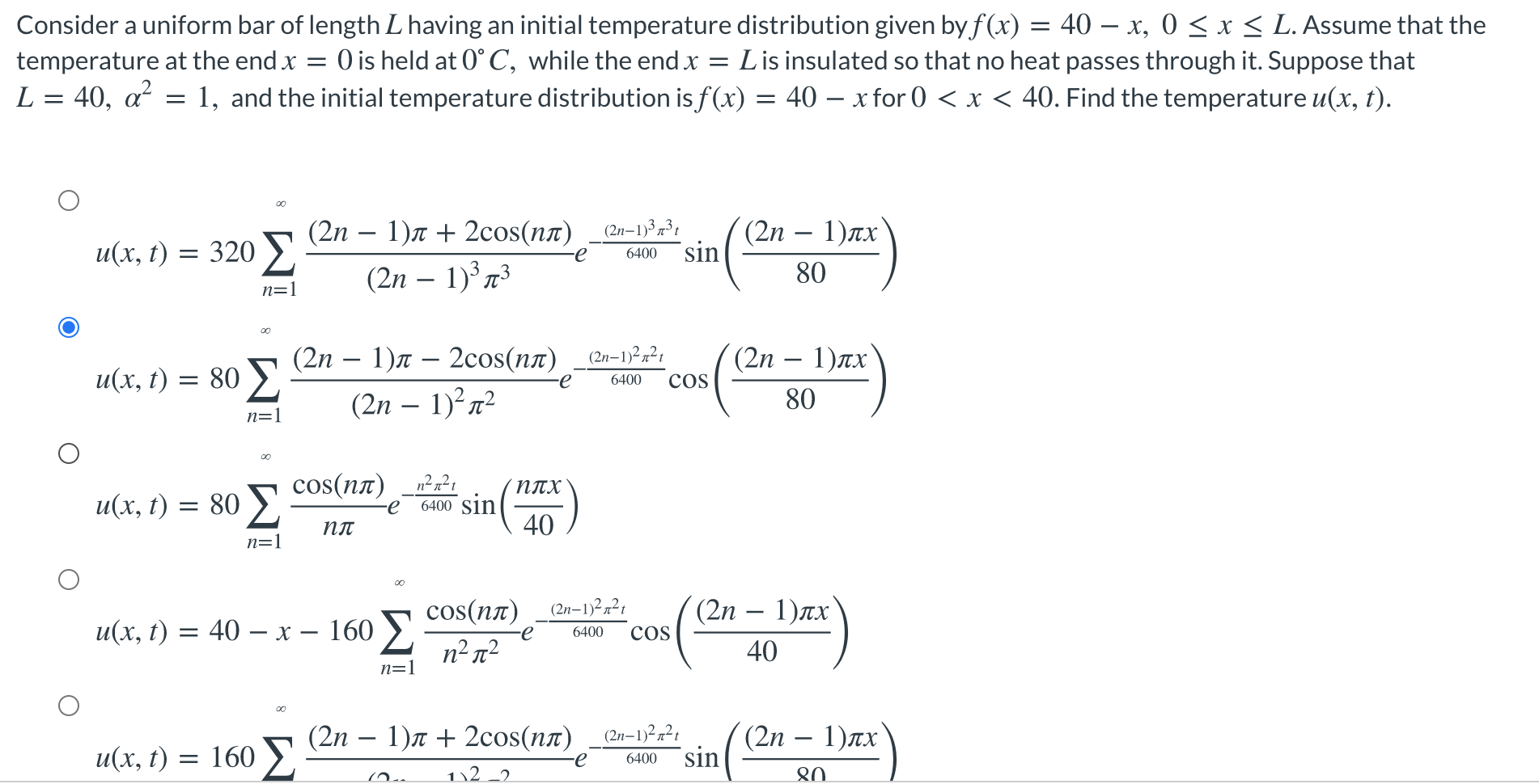 Solved = Consider a uniform bar of length L having an | Chegg.com