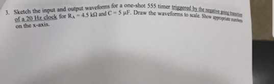 Solved 3. Sketch the input and output waveforms for a | Chegg.com