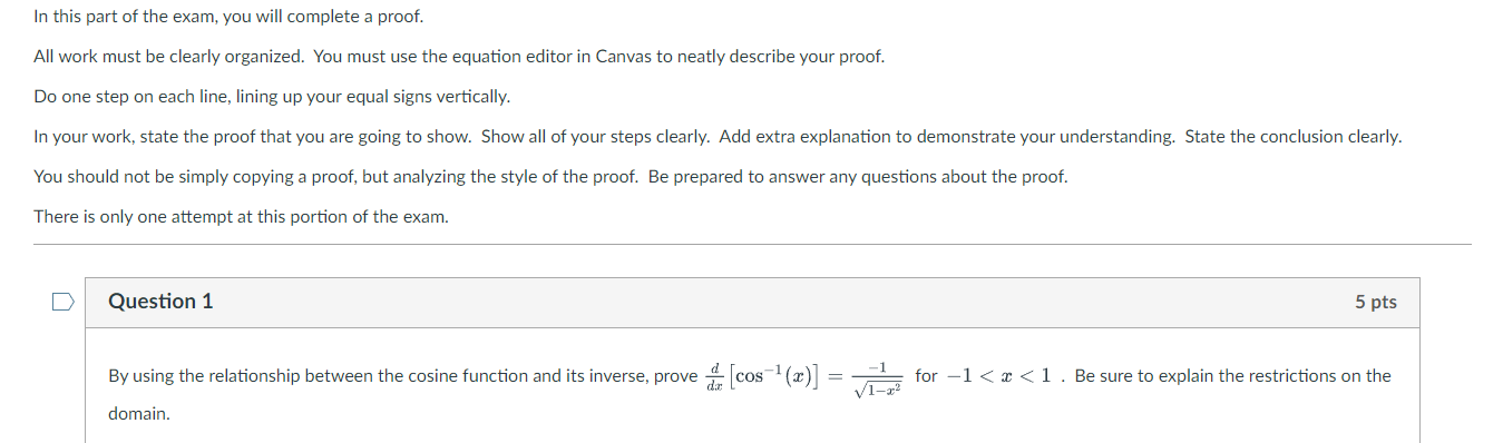 Solved this part of the exam, you will complete a proof. I | Chegg.com