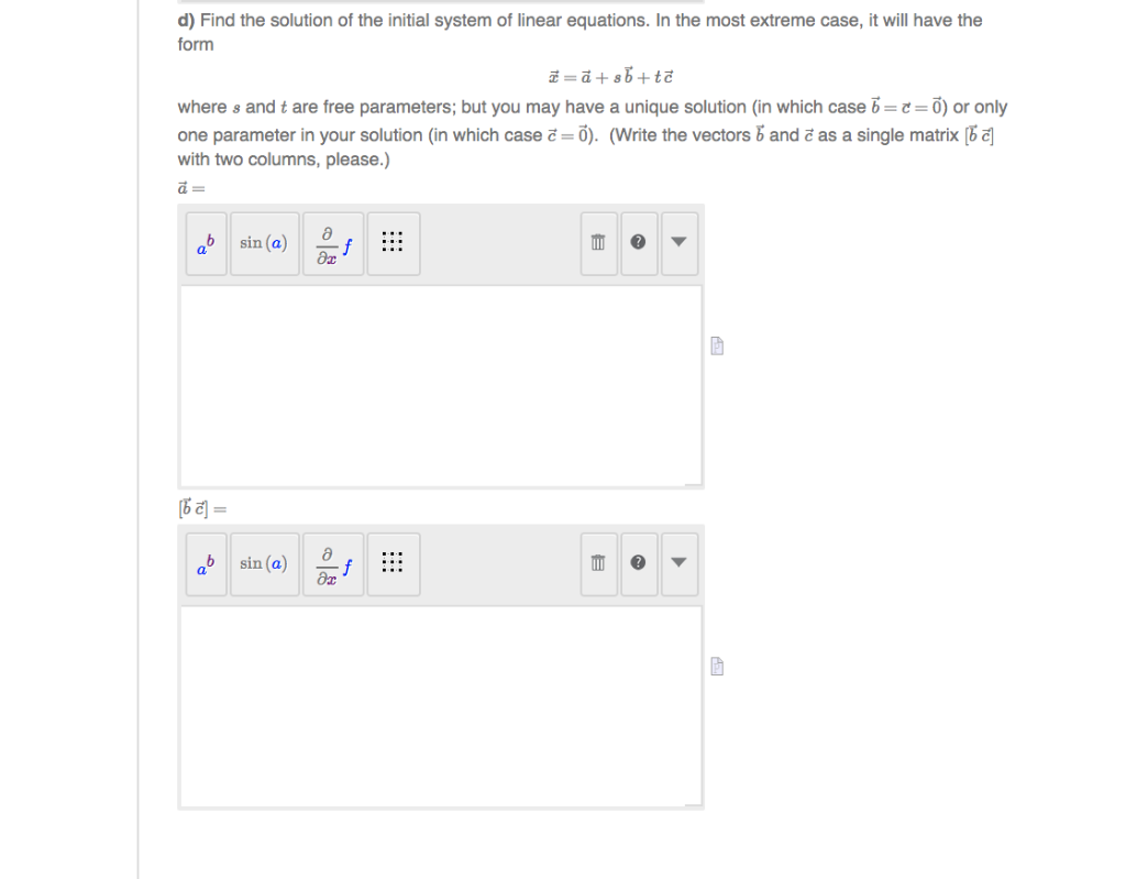 Solved Question 7 Consider the following system of linear | Chegg.com