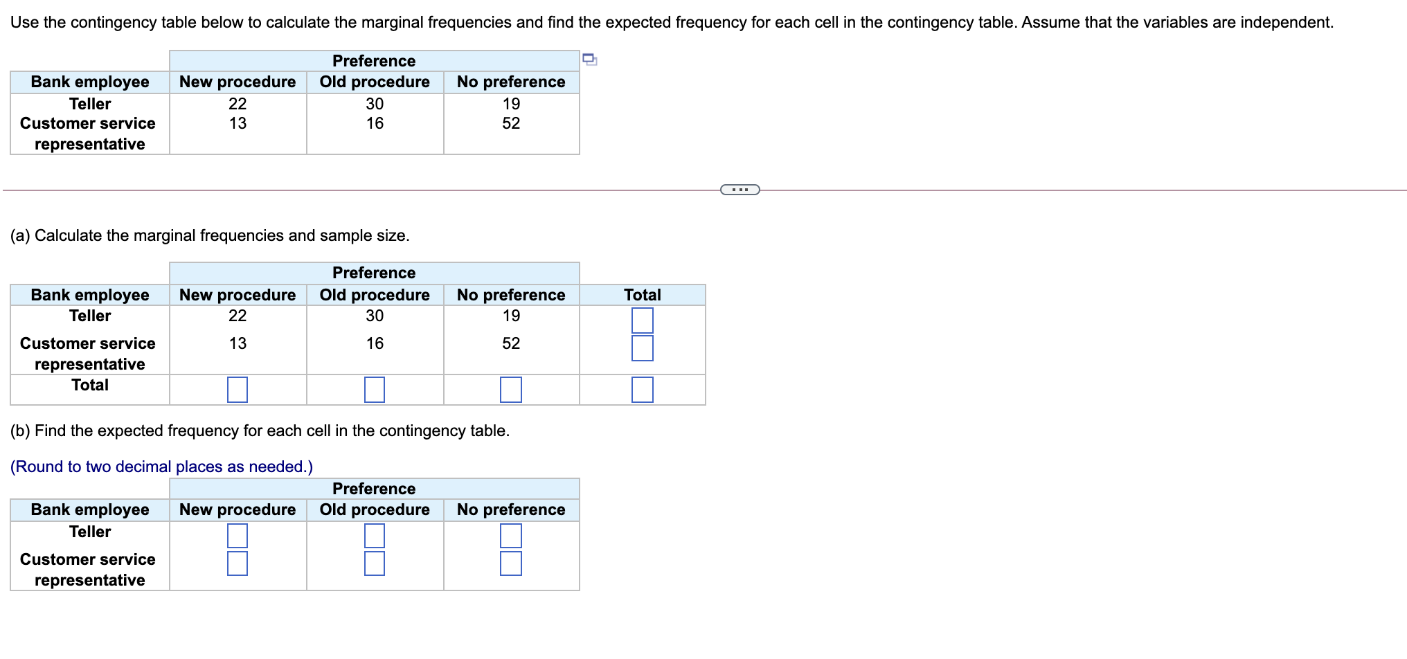 Solved Use The Contingency Table Below To Calculate The | Chegg.com