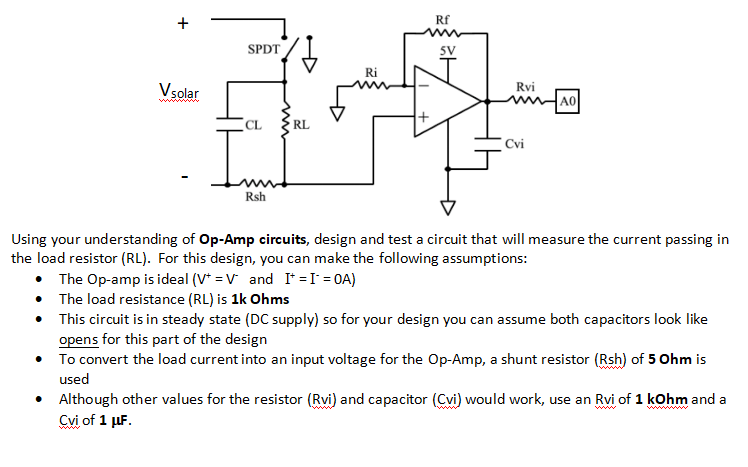 Solved V solar SPDT [40] CL Cvi Iml Rsh Using your | Chegg.com