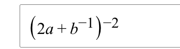 Solved (2a+b−1)−2 | Chegg.com
