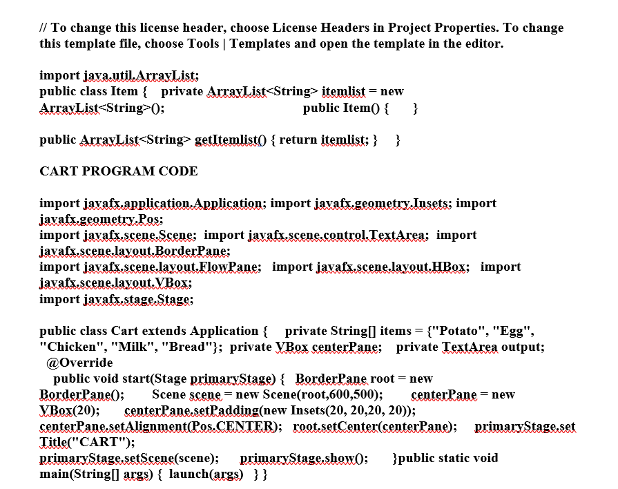 Solved // To change this license header, choose License | Chegg.com