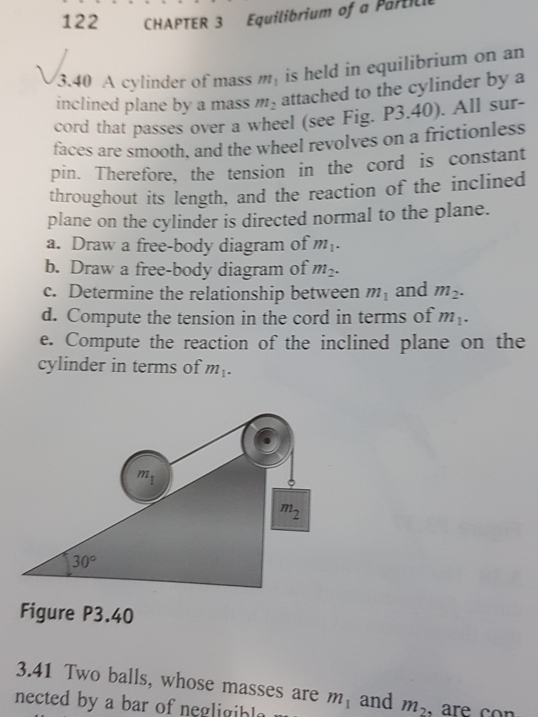 Solved 122 CHAPTER 3 CHAPTER 3 Equilibrium of a Partile Equi | Chegg.com