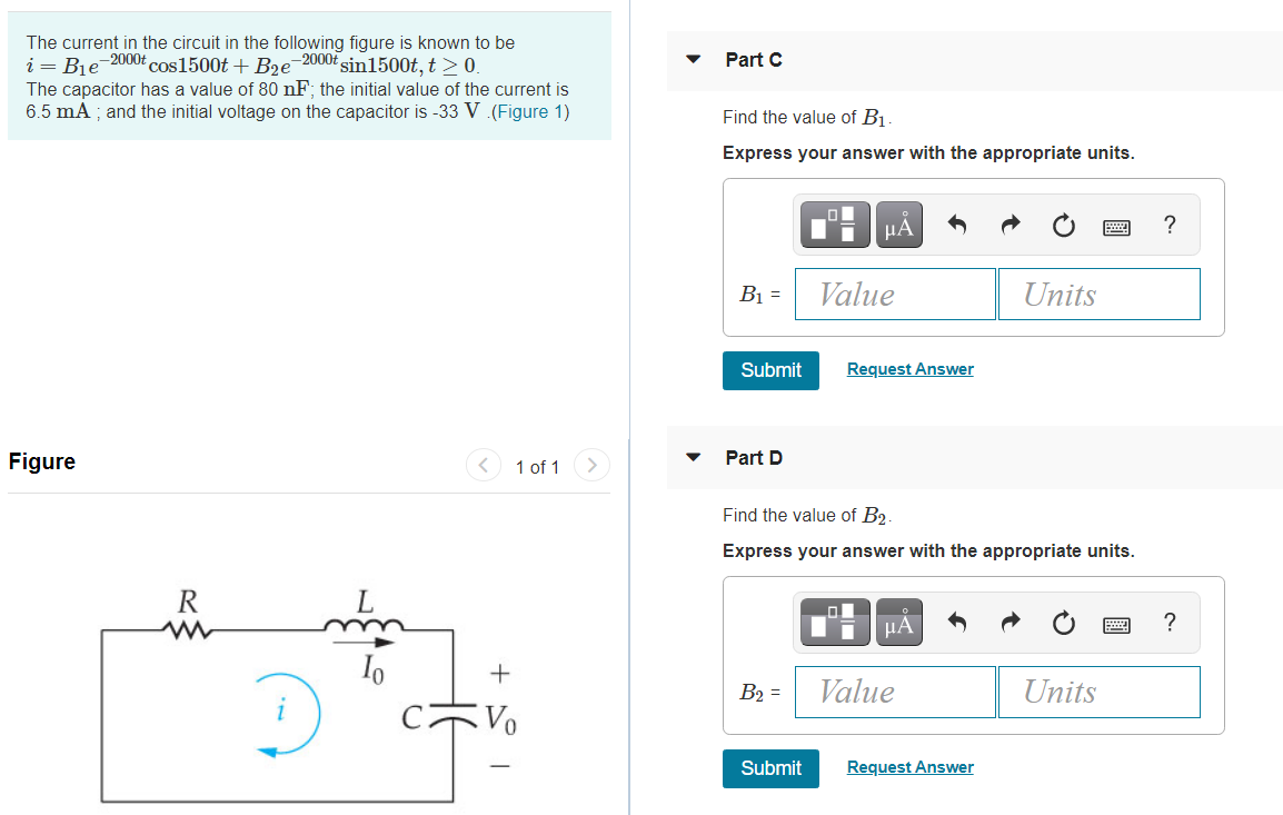 Solved The current in the circuit in the following figure is | Chegg.com
