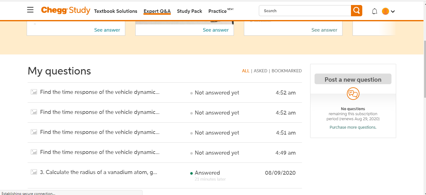 = Chegg Study Textbook Solutions NEW! Expert Q&A | Chegg.com