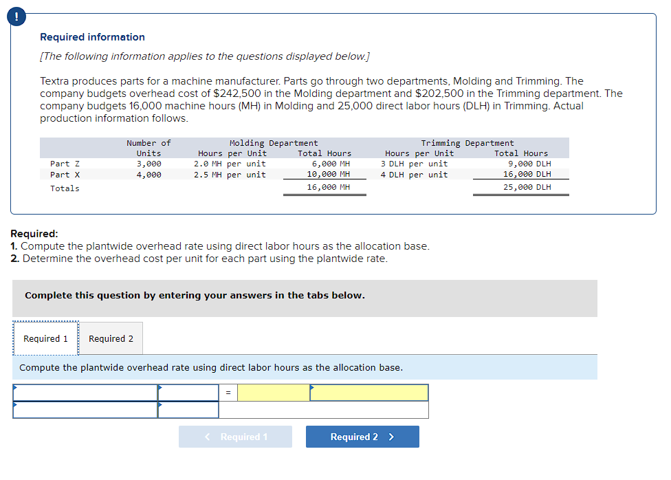 Solved Required information [The following information | Chegg.com