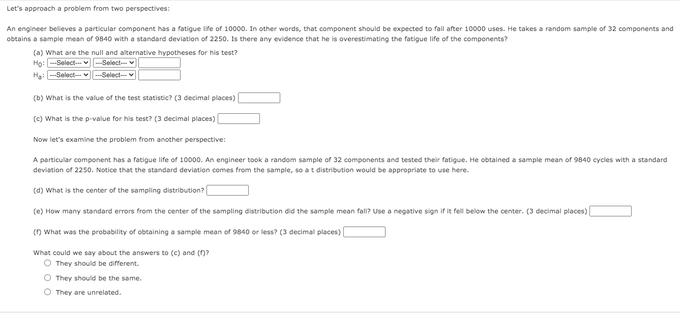 Solved Let's approach a problem from two perspectives: An | Chegg.com