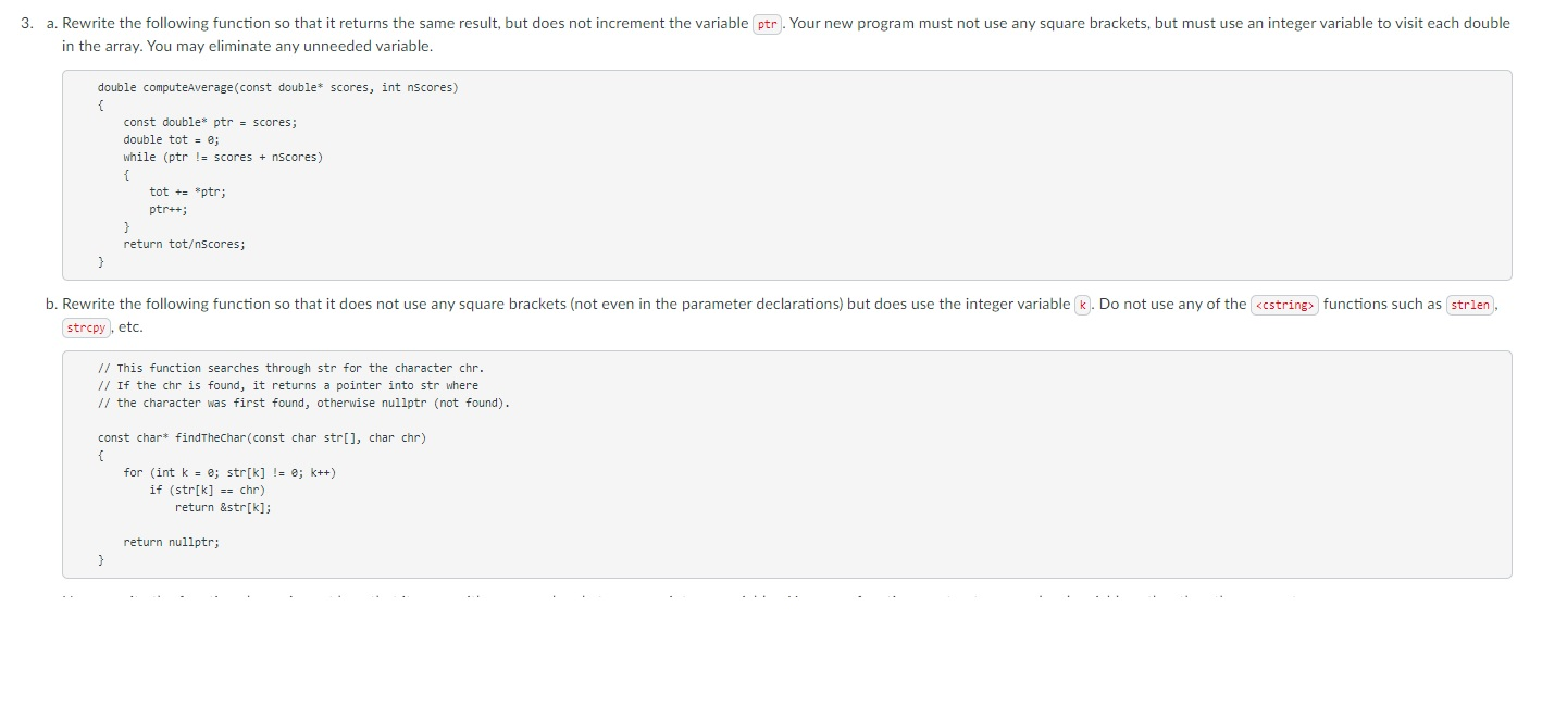 Solved 3. a. Rewrite the following function so that it | Chegg.com