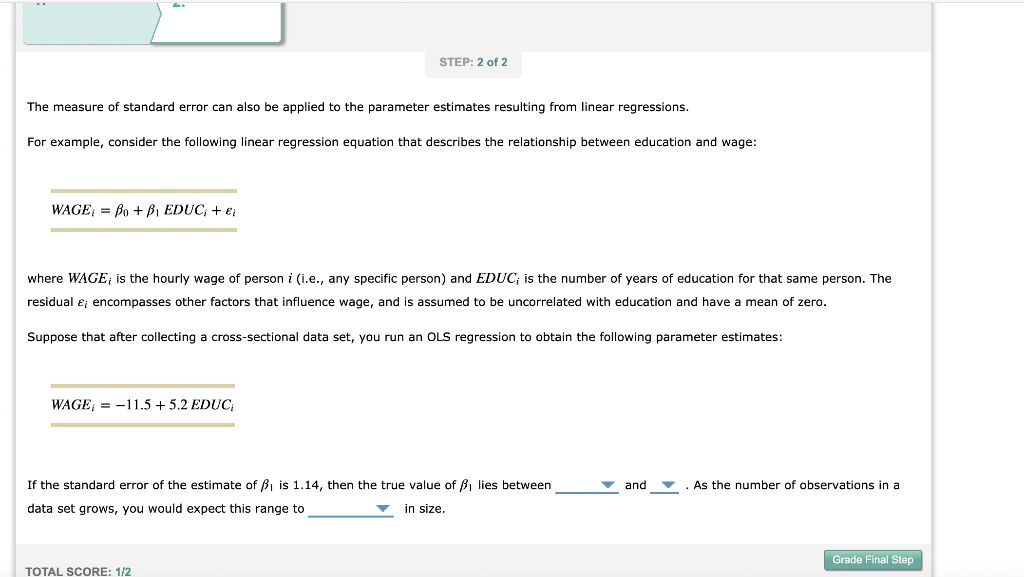 Which Measure Describes The Standard Error Of The Mean