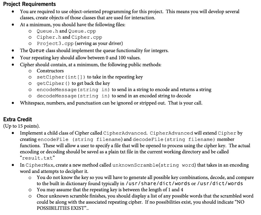 Solved Project 5: Ciphers In this assignment you will