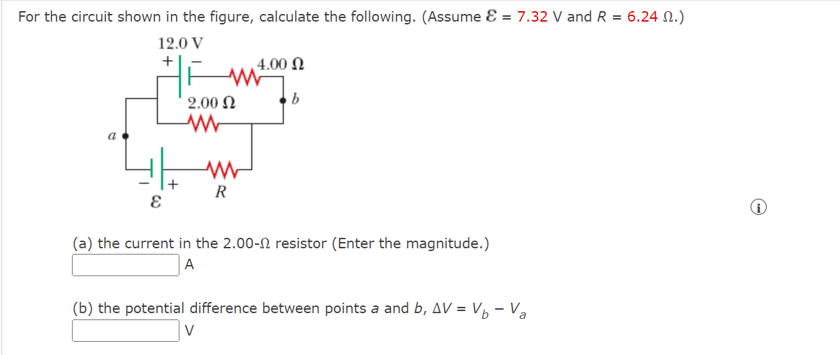 Solved For The Circuit Shown In The Figure, Calculate The | Chegg.com