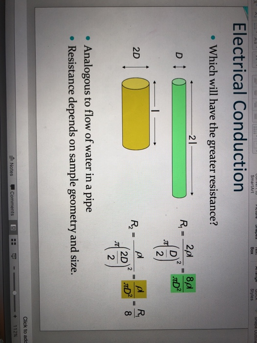 Solved SmartArt Box Styles Electrical Conduction . Which | Chegg.com